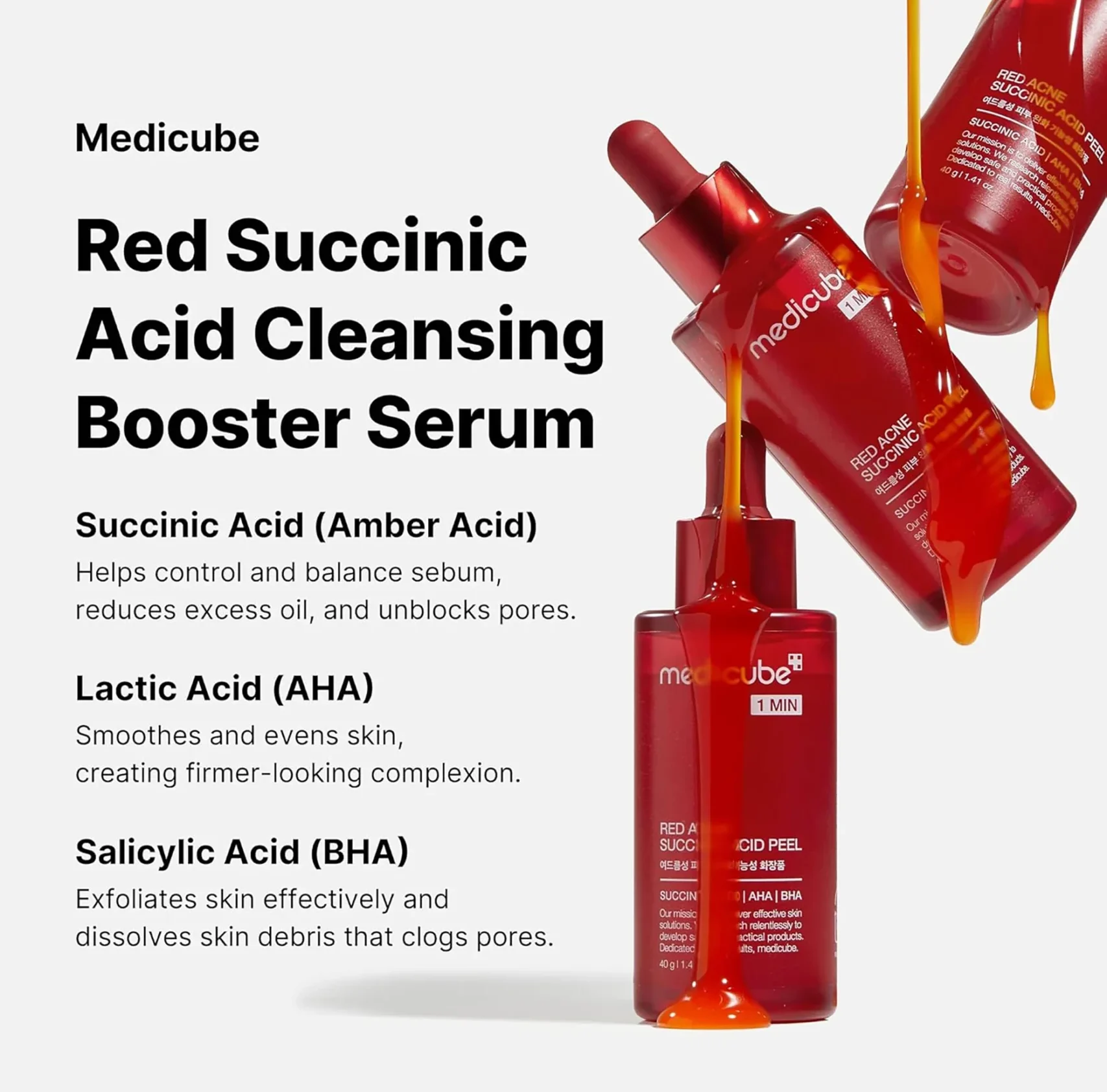 Medicube Red Acne Succinic Acid Peel – 40gm - Image 3